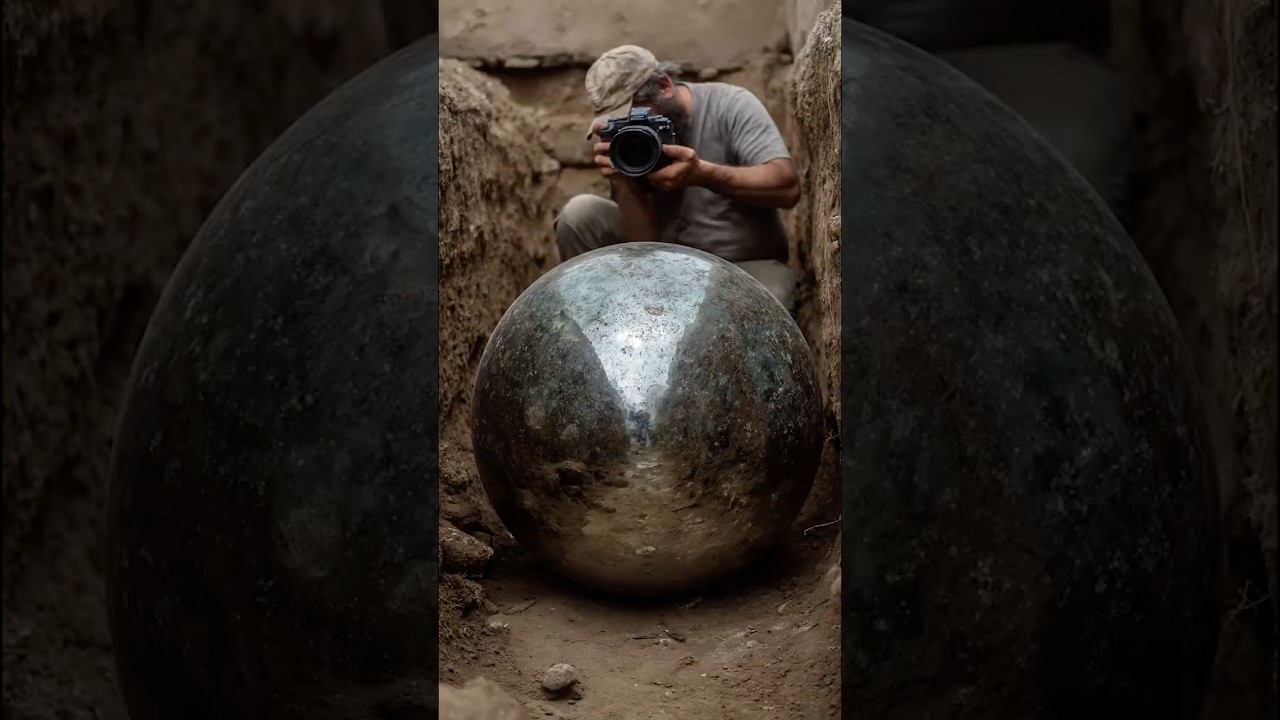 Под святилищем обнаружен отполированный до зеркального блеска каменный шар.