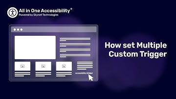 How to set up a custom trigger for ADA EAA accessibility widget?