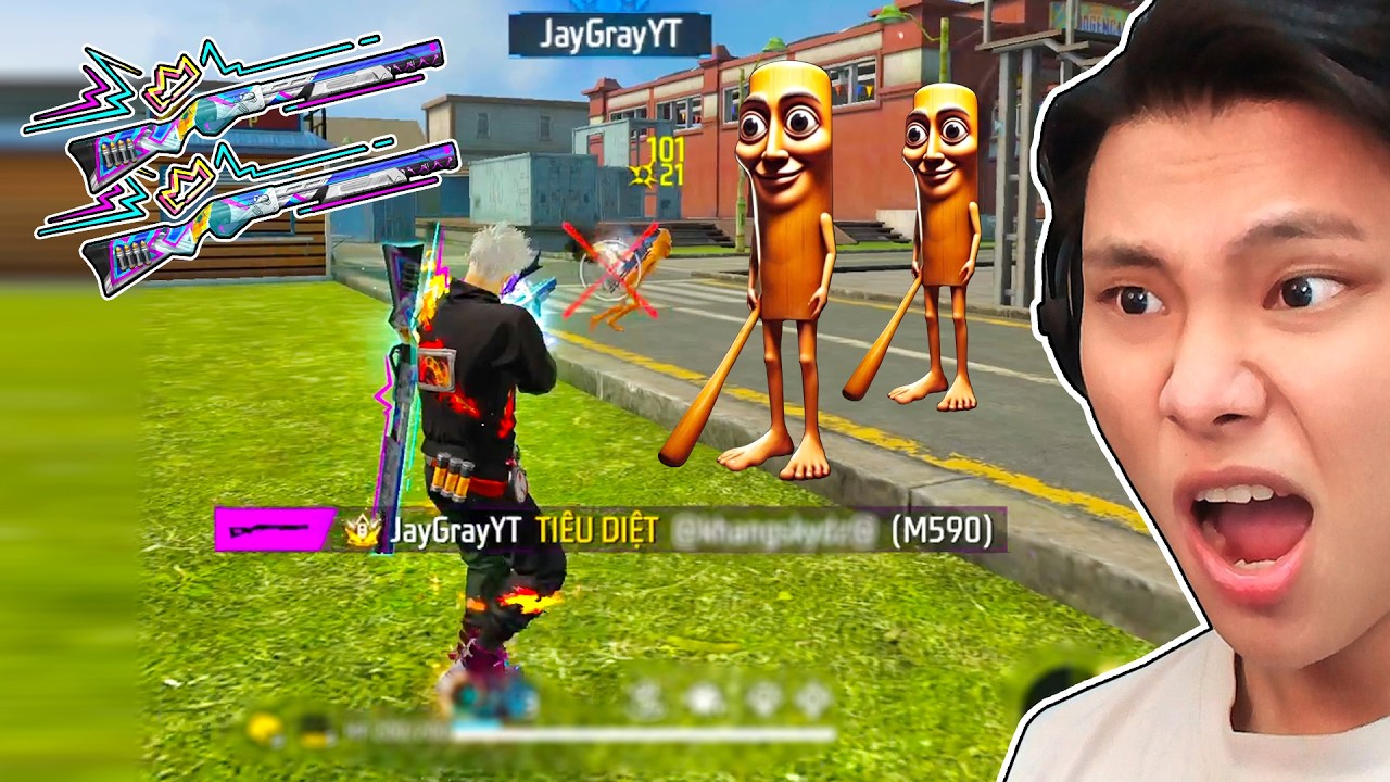 [FREE FIRE] JAY FF TROLL TUNG TUNG SAHUR BẰNG SHOTGUN M590 ĐA DIỆN🤑💎THỬ THÁCH TẶNG 10.000 KC CHO FAN