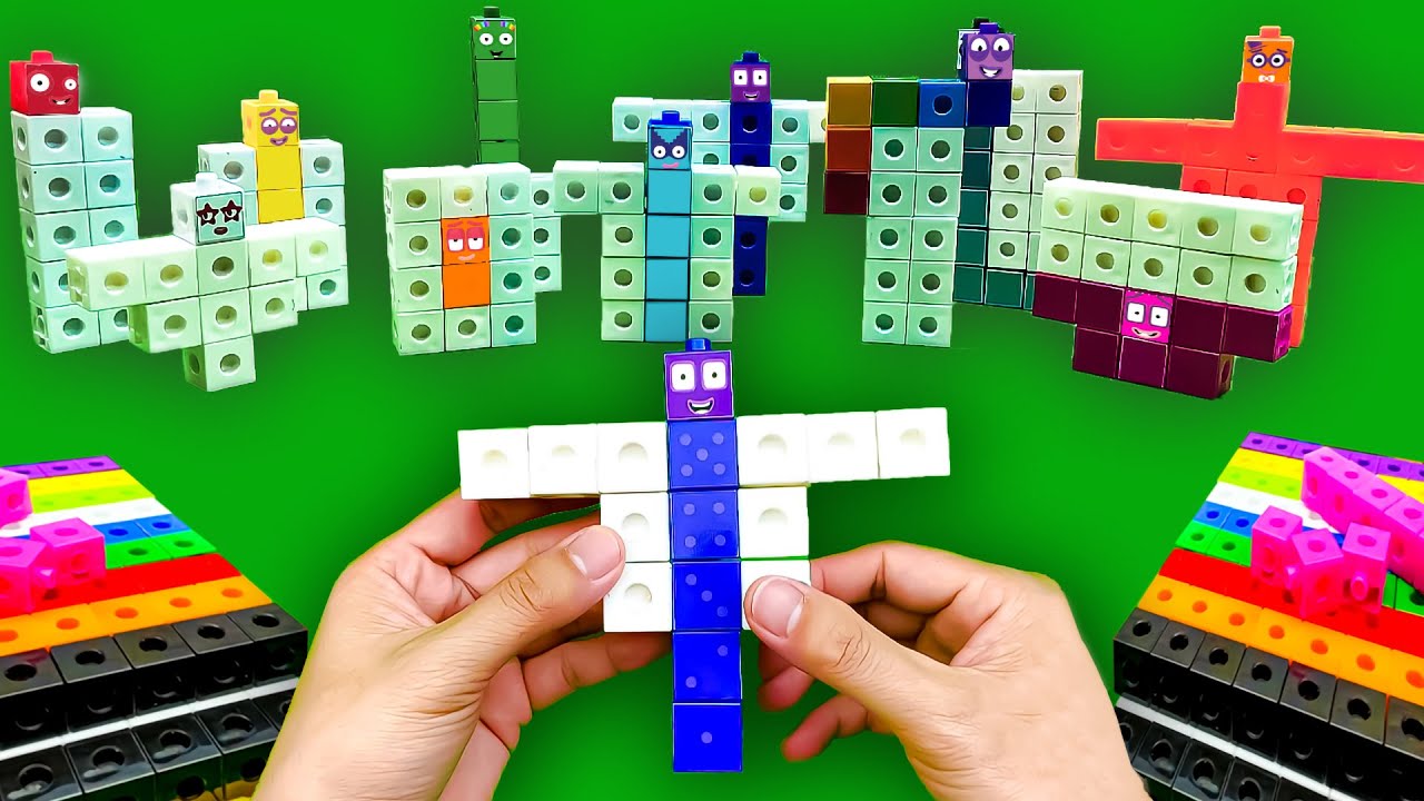 DIY Numbeblocks & Looking 10 to 20 With Mathlink Cube ! Satisfying ...