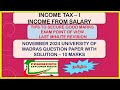 Income from salary in tamil - Nov 2023 university of Madras question paper with answer