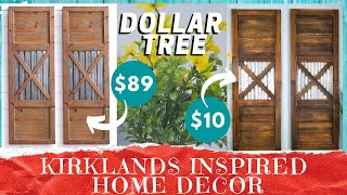 DIY WOOD SHUTTER WALL DECOR | Dollar Tree Faux Corrugated Galvanized Metal | Farmhouse Look For Less