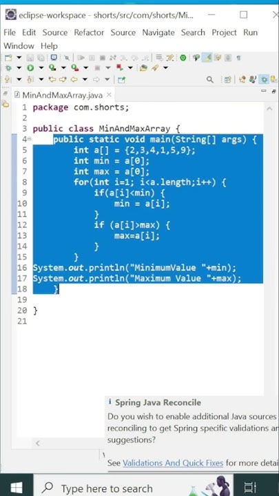 find-min-and-max-value-in-array-today-trending-shorts-youtube