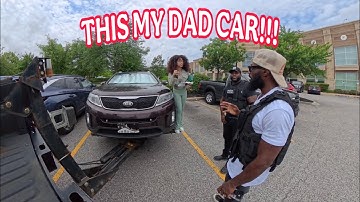 She refuse to give up her dad car! (Repo)