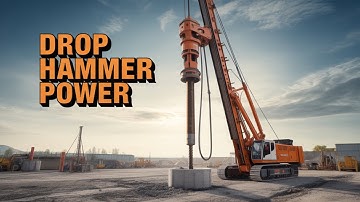 Drop hammer-Diesel hammer and Robot pile driving machine work