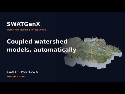 Thumbnail for the video lesson: SWATGenX — Automated, Coupled Watershed Modeling (SWAT+ & MODFLOW 6)
