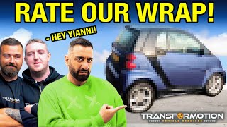 WE WRAP OUR FREE SMART CAR! HOW DID WE DO?