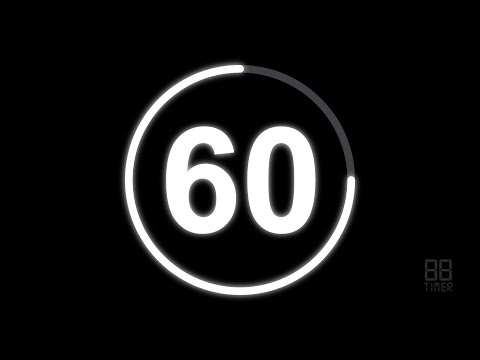 60 Second Countdown Timer with clock Ticking sound & Finish alarm beep #timer #clock #countdown