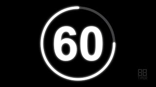60 Second Countdown Timer With Clock Ticking Sound Finish Alarm Beep