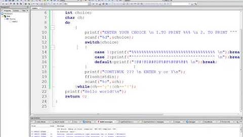 Menu Driven Program in C - Simple Program