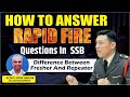 How to answer rapid fire questions in ssb  most commonly askedssb interview rapid fire questions