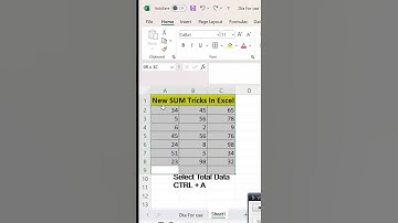 Shortcut tricks in Microsoft Excel | ALT = | Shortcut SUM in Excel | Excel Advance | Jishu Banerjee