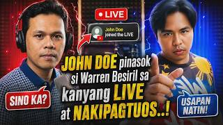BINARA! John Doe PINAHIYA si Warren Besiril sa mismo nitong LIVE?!