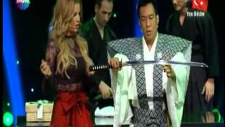 Samurai Ryan Hayashi "Human Cutting Board" Act on Turkish Television's Greatest Show