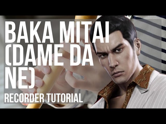 How to play Baka Mitai (Dame Da Ne) by Kiryu on Recorder (Tutorial) 