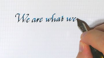 How to write an inspirational quote in Italic: handwriting with a fountain pen #9