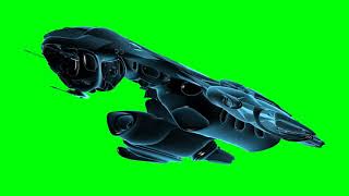 futuristic UFO ship in green screen free stock footage