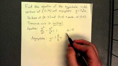 Equation of a hyperbola centered at the origin