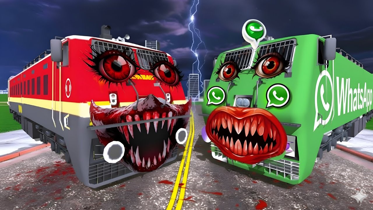 Whatsapp Train attack Haunted Train in Indian Bikes Driving 3d