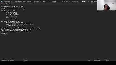Membuat Program Menghitung Diskon Menggunakan Function | Pemrograman Dasar