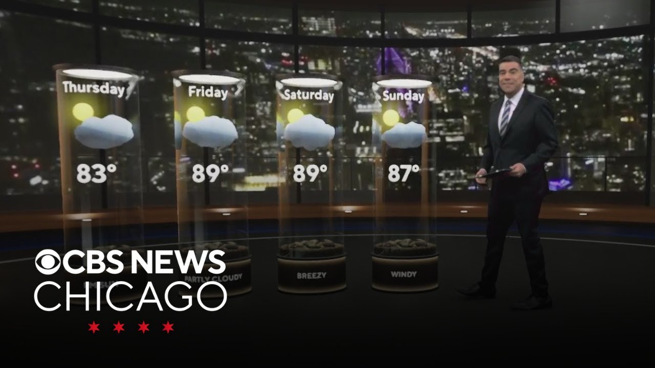 Calm, mostly cloudy night for Chicago - YouTube