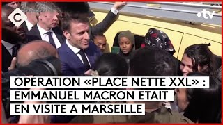 Lutte anti-drogue : Macron en visite surprise à Marseille - La Story - C à Vous - 19/03/2024