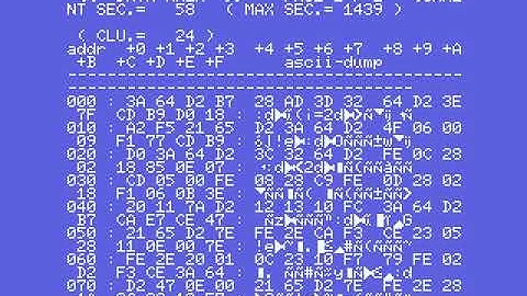 [MSX] Booting a Toshiba HX-10 MSX1 into MSX-DOS 1 and running secdump.com