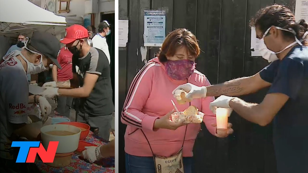 Coronavirus en la Argentina | Largas colas en los comedores ...