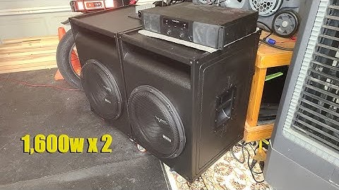Behringer NX6000 power amplifier on two 15" car subwoofer "conversions"