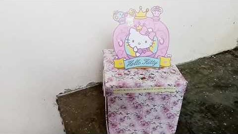 Exploding box happy birthday hello kitty theme