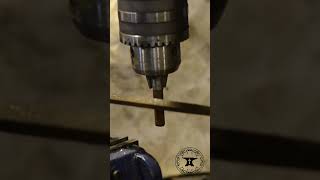 Turning Metal on a Drill Press #shorts