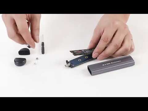 Внешний бокс для SSD M.2 • USB-A + Type-C • RTL9210B • SATA, видео 1