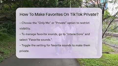 How To Make Favorites On TikTok Private? - Everyday-Networking
