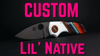 Customizing The Spyderco Lil' Native Pocket Knife!!! #handmade #custom #edc