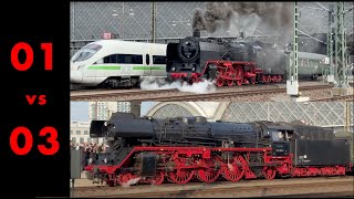 Geteilter Bildschirm 01 1066 Vs 03 2155 Expressabfahrten Am Dresdner Hauptbahnhof Radschlupf