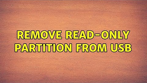 Ubuntu: Remove Read-Only Partition from USB