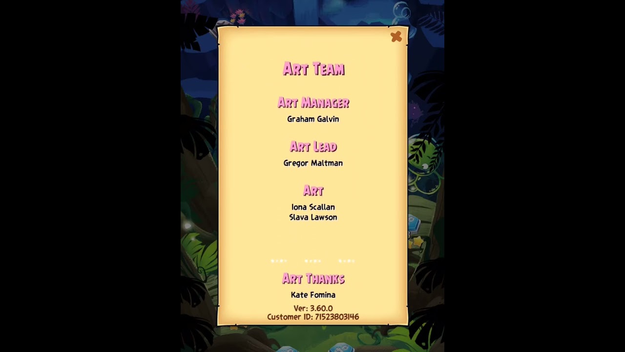Angry Birds POP Game Credits