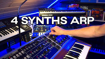 4 vintage synths arpeggiating at once | How to do a closing track for an album