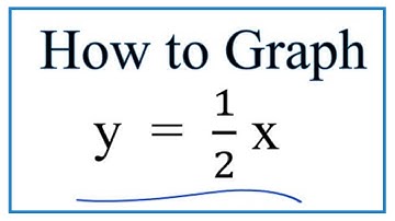 How to Graph y = 1/2x  ( or y = 0.5x )