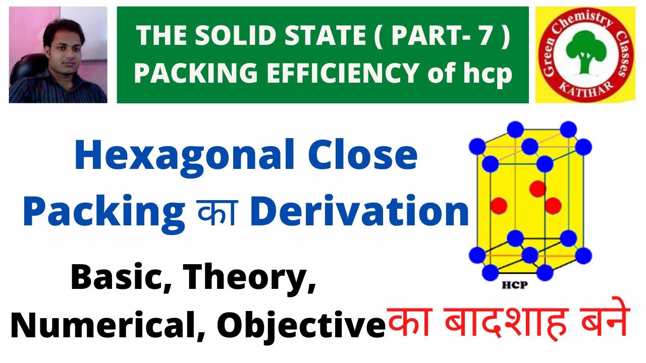 Calculation of packing efficiency of hcp unit cell || Packing ...