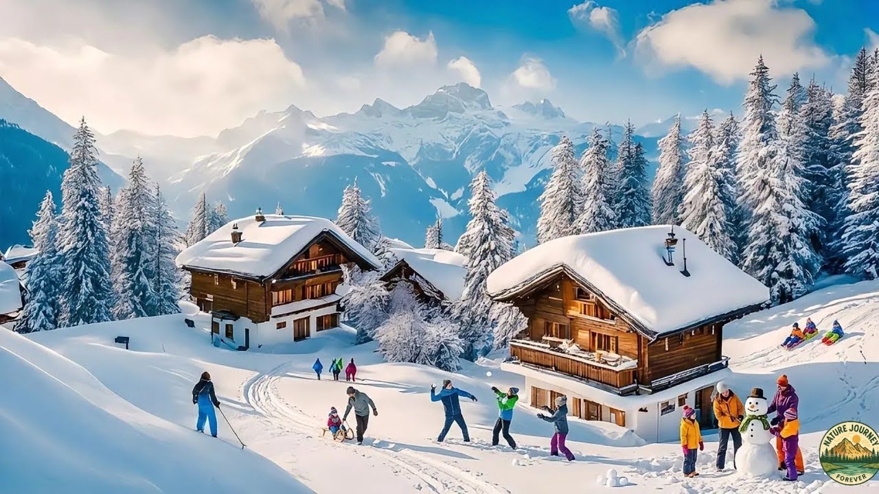 Murren Switzerland The Most Beautiful Countryside  Swiss Village In Winter 
