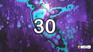 30 Second Timer ⏱️ | Background Music | Calm Aqua & Purple Visual Countdown