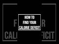 How To Find Your Calorie Deficit #beginnerworkouttips #fitness #caloriedeficit