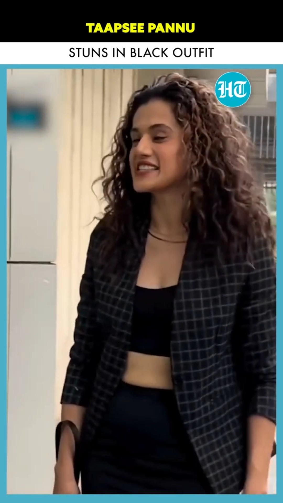 Bollywood Diva Taapsee Pannu Impresses in a Stylish Black Outfit at Mumbai Airport