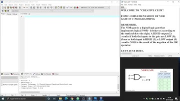 IMPLEMENTATION OF NOR GATE ON C PROGRAMMING
