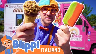 Blippi alla scoperta del camioncino dei gelati | Blippi in Italiano | Video educativi per bambini