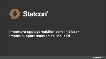 Importera upplagsreaktion som linjelast / Import support reaction as line load