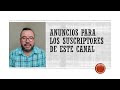 Anuncios a los suscriptores del canal