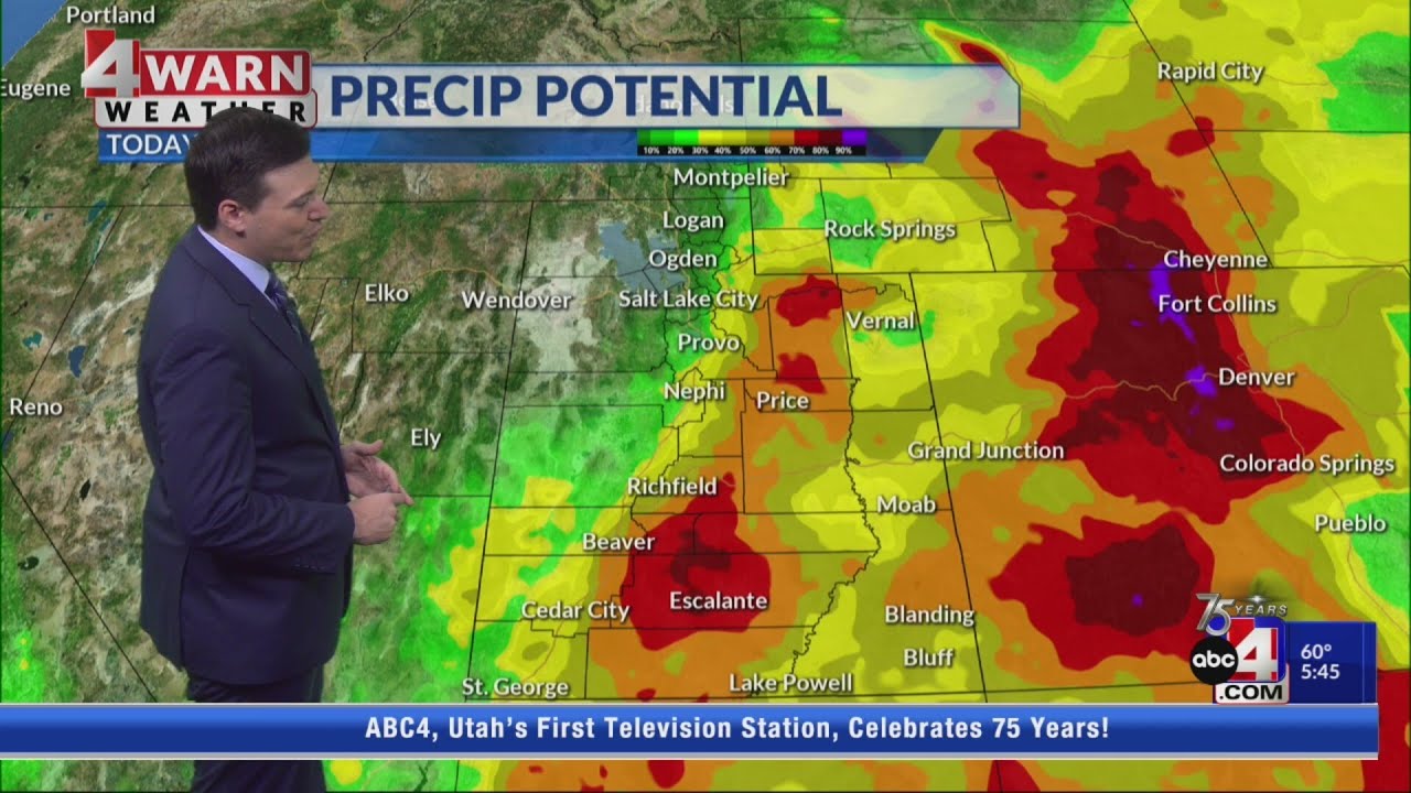 Utah unsettled again as weather front moves through - YouTube