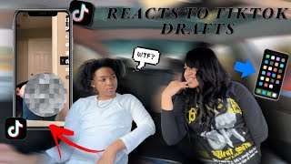 My Boyfriend Reacts To My Wild Tiktok Drafts * I Can’t Believe He Did This *